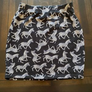 Garage zebra print skirt